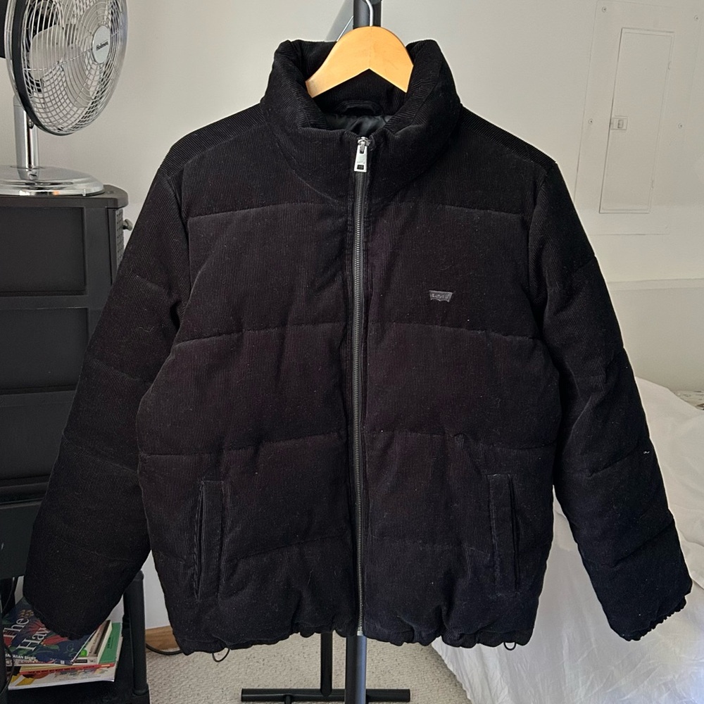Levi’s Corduroy Puffer Jacket Black Women’s Large